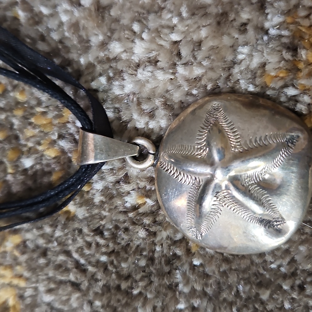 THE Taxco collectible Sterling Silver Sand Dollar Pendant necklace FINAL